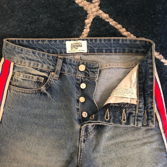 Zara TRF high waisted stripes jeans - Picture 8 of 11